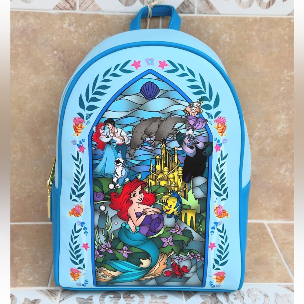 Disney Ariel stained glass mermaid loungefly